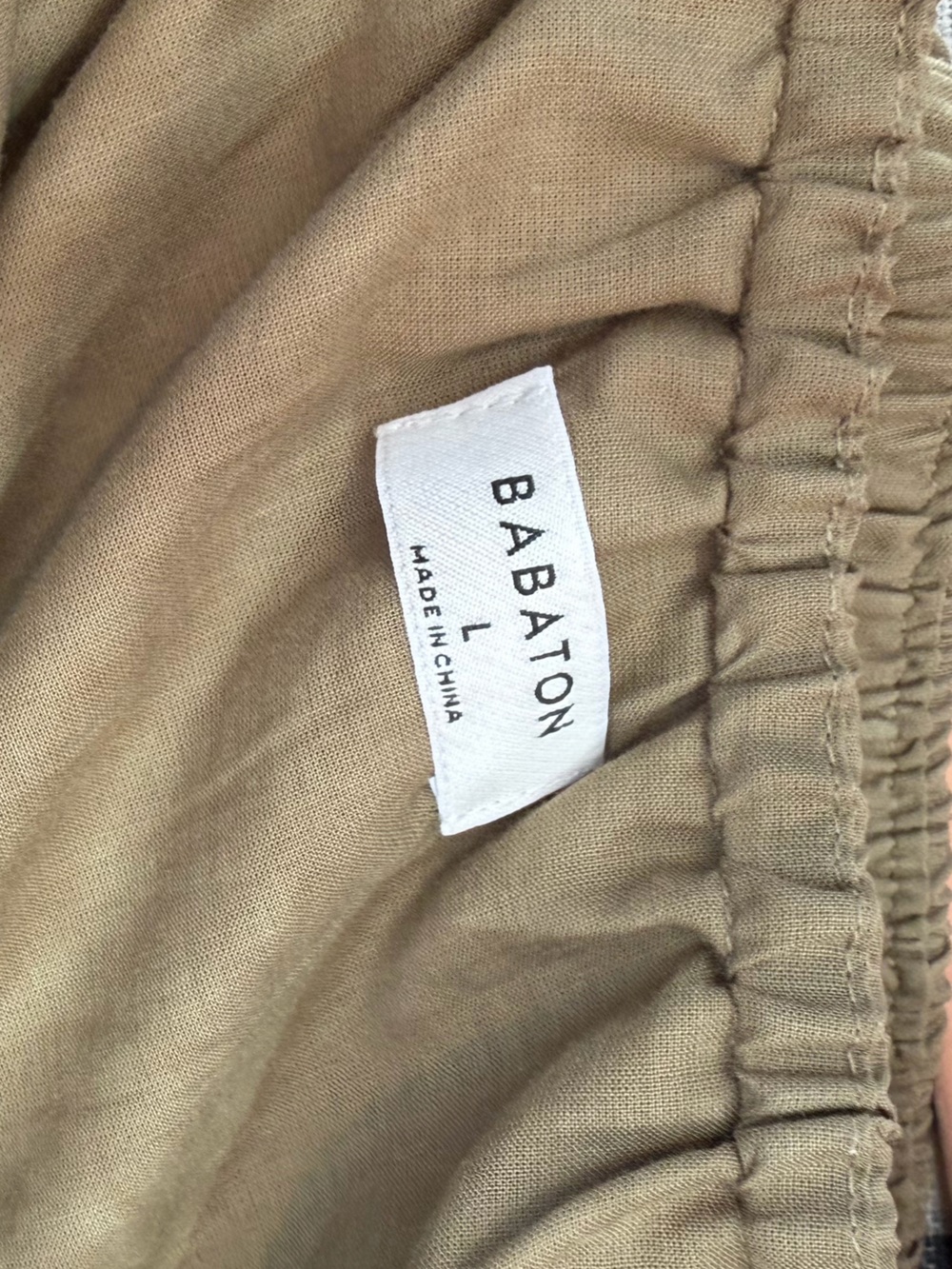 Aritzia Babaton Encourage Poplin Maxi Dress Olive Size L - Picture 6 of 9